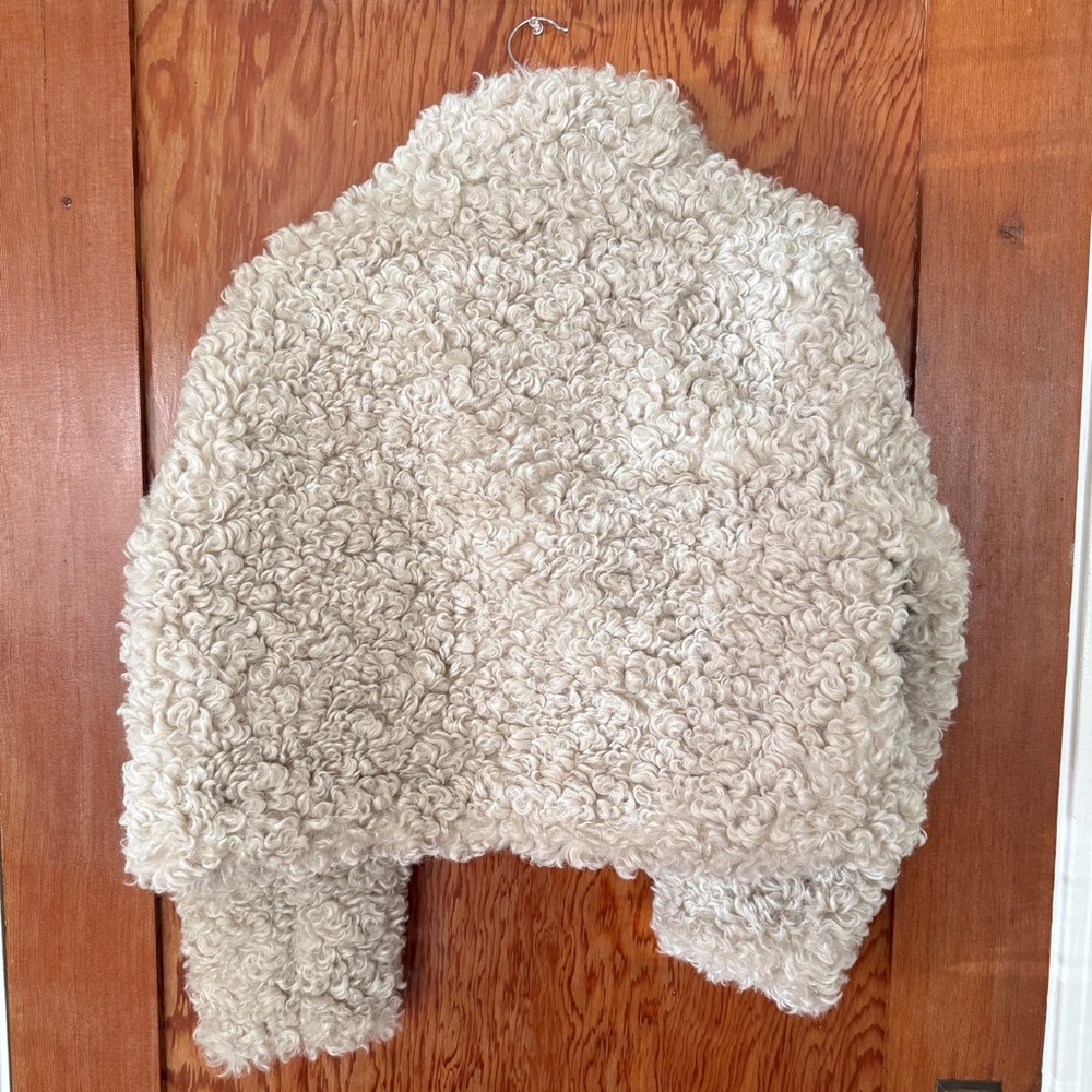 Boheme faux shearling cropped coat. S/M. NWOT. - Picture 5 of 9